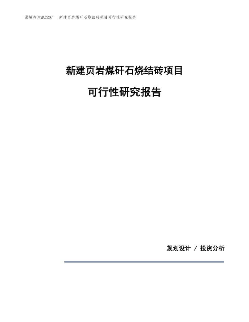 新建页岩煤矸石烧结砖项目可行性研究报告——投资建设分析
